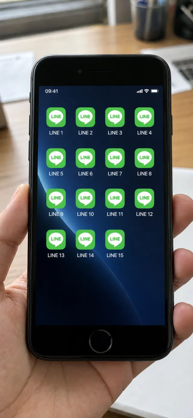 LINE 15 บัญชีในไอโฟนเครื่องเดียว