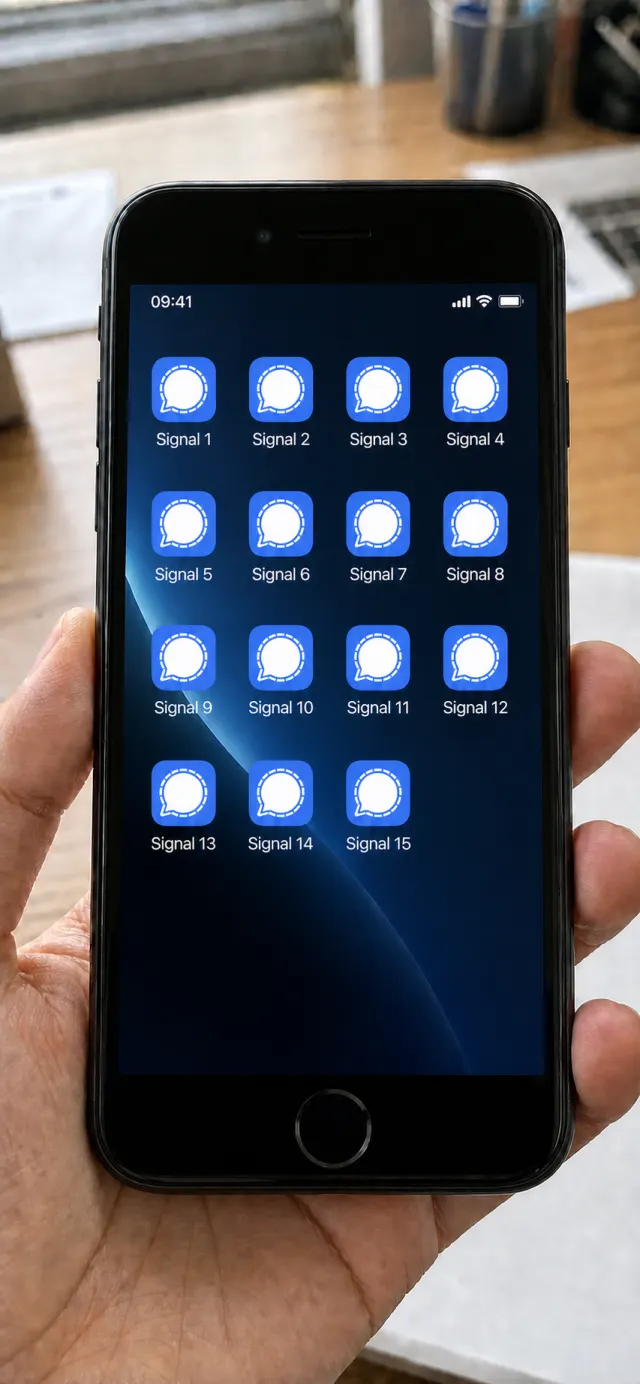 Signal หลายบัญชีในไอโฟนเครื่องเดียว