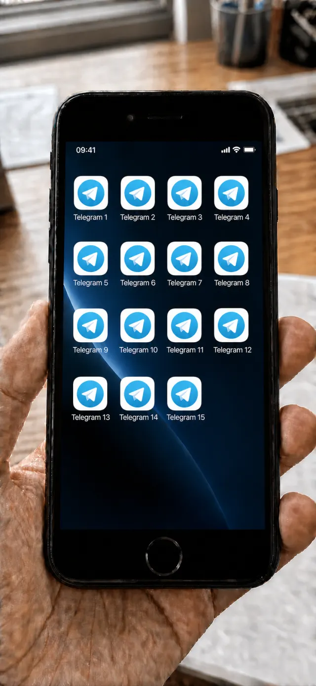 Telegram หลายบัญชีในไอโฟนเครื่องเดียว